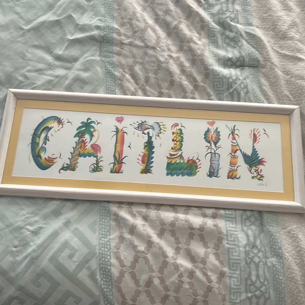 Caitlin hand painted sign